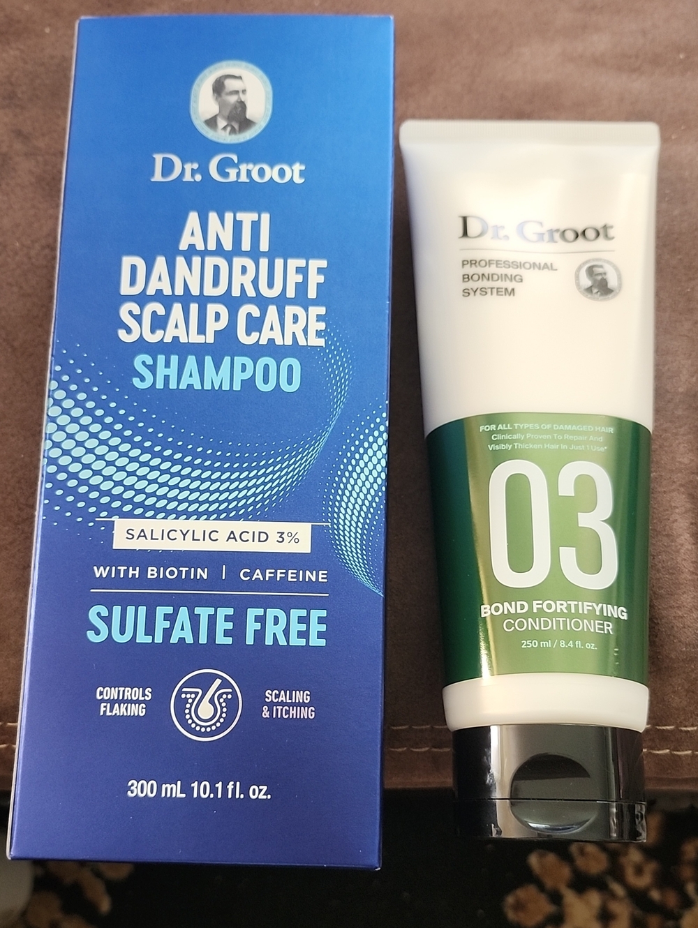Dr. Groot Haircare BUNDLE! Anti Dandruff Scalp Care Shampoo, Fortifying Conditio